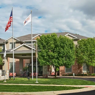 Exterior of American House Park Place, a retirement home in Macomb County, Michigan